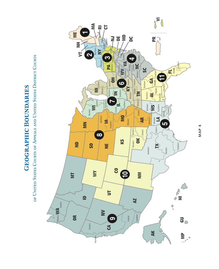 A Map of the Foundation Sites in The United States